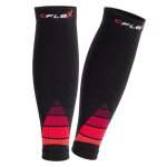 Cflex manchons de compression mollet sport pour hommes et femmes (1 paire) - noir rouge