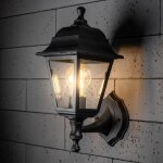 Cgc dahlia lanterne murale extérieure noire applique murale vintage ip44 e27 vis standard polycarbonate ... Cgc dahlia lanterne murale extérieure noire applique murale vintage ip44 e27 vis standard polycarbonate ...