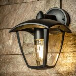 Cgc lighting applique murale exterieur lanterne dentraneur de mur extrieur noir e27 ip54