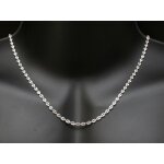 Chaine 50cm en maille grain de caf 4mm collier pour homme en argent massif 925 poinonn