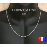 Chaine de cou pour homme 60cm en argent massif 925 epaisseur moyenne seule ou pour pendentif