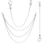 Cha�ne de ceinture 3 pi�ces cha�ne de sac cha�nes pour portefeuille pantalons jeans accessoires gothiques ...