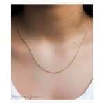 Cha�ne de cou - bijouxia - for�at - plaqu� or 18 carats - longueur 50 cm - 750 / 1000