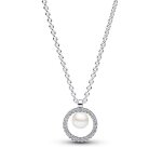 Pendentif collier femme - argent - 393165c01 - 45 - zirconia cubique - nacre - maille ancre Pendentif collier femme - argent - 393165c01 - 45 - zirconia cubique - nacre - maille ancre