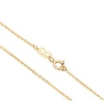Cha�ne de cou - femme - maille for�at - papillon - 45 cm - 2 mm - plaqu� or jaune 750 / 1000 - 3 microns ...