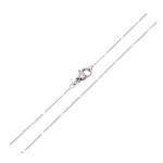 Chane de cou - femme - maille gourmette - alterne - 45 cm - 1 mm - argent fin 925 / 1000