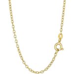 Cha�ne de cou - maille for�at - ronde ? fine - plaqu� or jaune 750 / 1000 - 45 cm - femme