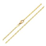 Cha�ne de cou - femme - maille torsade - cisel�e - 45 cm - 15 mm - acier - chirurgical - dor� - plaqu� ...