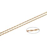 Cha�ne de cou - femme - maille torsade - cisel�e - 50 cm - 25 mm - acier - chirurgical - dor� - plaqu� ...