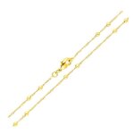 Chane de cou - femme - maille torsade - boule - 45 cm - plaqu or jaune 750 / 1000 - 3 microns