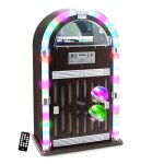 Chane hifi jukebox retro bar pub vintage 875cm de hauteur - 60w avec tourne disque vinyle bluetooth ...