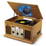Cha�ne hifi tourne - disque evidence acoustics ea - pl300 - wood vinyle 33 / 45 / 78 60w fm cd cassette ...