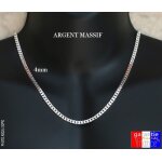 Chaine pour homme 50cm en argent massif 925 maille gourmette épaisse 4mm. collier à offrir avec boite ... Chaine pour homme 50cm en argent massif 925 maille gourmette épaisse 4mm. collier à offrir avec boite ...
