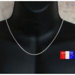 Chaine pour homme 55cm en argent 925 argent epaisseur moyenne 2. 4mm maille gourmette