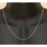 Chaine homme fine 50cm �paisseur 14mm maille gourmette en argent 925 rhodi� pour petit pendentif