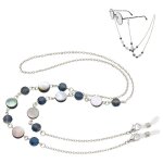 Cha�ne lunettes masque - 1 pi�ce perles rondes - convient pour femmes lunettes masques �tiquette