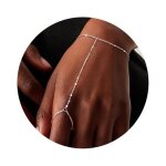 Chane de main en argent avec bague pour femmebracelet pour femmechane de mainpendentifbague chromebijou ...