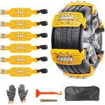Cha�nes � neige universelles - antid�rapant - pour pneus 165 - 265 mm - clous en alliage - mat�riau tpu ...