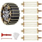 Cha�nes � neige universelles - mich - 6 pi�ces - pour pneus 195 � 265 mm - acier au mangan�se - antid�rapantes ...