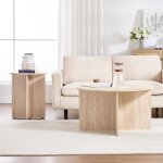 Chairus lot de 2 table basse ronde moderne table de salon en bois avec plateau rond table dappoint effet ... Chairus lot de 2 table basse ronde moderne table de salon en bois avec plateau rond table dappoint effet ...