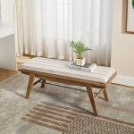 Chairus banc  entre design ottoman en lin banc de rangement vintage banquette dentre et pouf bout ...