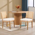 Chairus chaise de salle � manger lot de 2 chaise salle � manger chaise de cuisine avec dossier en rotin ...