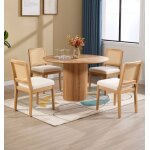 Chairus chaise de salle � manger lot de 4 chaise salle � manger chaise de cuisine avec dossier en rotin ...