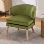 Chairus fauteuil de salon avec pieds en bois chaise de salon moderne avec coussin �pais fauteuil relax ...