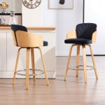 Chairus tabouret de bar lot de 2 tabourets de comptoir en velours chaise haute bar avec pieds en bois ... Chairus tabouret de bar lot de 2 tabourets de comptoir en velours chaise haute bar avec pieds en bois ...