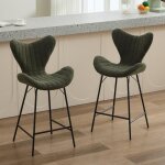Chairus tabourets de bar lot de 2 tabourets hauts avec repose - pieds en mtal chaises de bar moderne ...