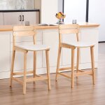 Chairus tabourets de bar lot de 2 tabouret bar rtro chaise haute bar avec pieds bois chaise de cuisine ...
