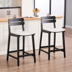 Chairus tabourets de bar lot de 2 tabouret bar r�tro chaise haute bar avec pieds bois chaise de cuisine ...
