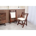 Chaise lot de 2 chaises pliantes bois massif - design compact durable & lgant pour maison / bureau ...
