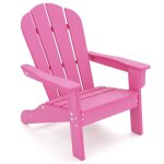 Chaise adirondack de jardin enfant 3 � 8 ans - costway - poly�thyl�ne haute densit� toutes saisons design ...