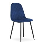 Chaise asti - oskar velours bleu marine x 1 design intemporel