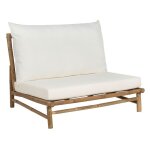 Chaise en bambou ton clair et blanc todi