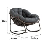 Chaise  bascule pour lextrieur chaise  bascule pour le patio avec coussin pais chaise dintrieur ...