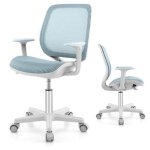 Chaise de bureau enfant - dreamade - roulettes � verrouillage de position - hauteur r�glable - si�ge ...