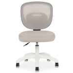 Chaise de bureau enfant mayla gris r�glable en hauteur sans accoudoirs assise rembourr�e confortable