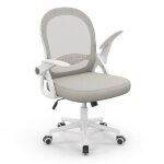 Chaise de bureau fauteuil avec housse en maille respirante ergonomique accoudoirs rabattables & rglable ...