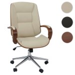 Chaise de bureau hwc - o83 (280 g / m�) bois courb� certifi� mvg aspect noyer cr�me