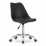 Chaise de bureau pivotante alba - confort et lgance hauteur rglable coloris noir