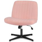 Chaise de bureau sans roulettes - vanity chair - sans bras - pour bureau � domicile - chaise large - ...