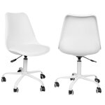 Chaise de bureau - shenglimeii - lot de 2 - rglable en hauteur - blanc