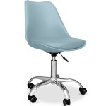 Chaise de bureau tulip pivotante � roulettes vert pastel