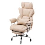 Chaise de bureau - vevor - repose - pieds hauteur r�glable coussin lombaire - fauteuil de direction ergonomiqu ...