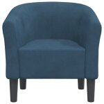 Neuf chaise cabriolet - burke - fauteuil simple - bleu fonc� velours ll5102