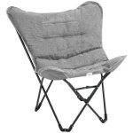 Chaise de camping - outsunny - pliable - assise large et rembourre - pour camping pique - nique pche ...
