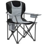 Chaise de camping - outsunny - pliante - accoudoirs r�glables porte - gobelets poches lat�rales et sac ...