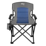 Chaise de camping pliante - nils camp - nc3075 - bleu - tissu oxford 600d - assise matelass�e - charge ...